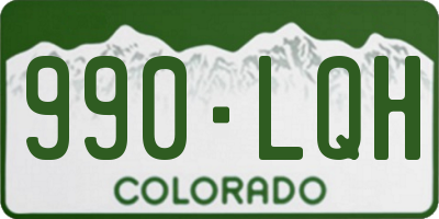 CO license plate 990LQH