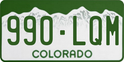 CO license plate 990LQM