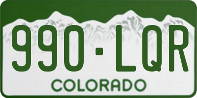 CO license plate 990LQR