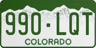 CO license plate 990LQT
