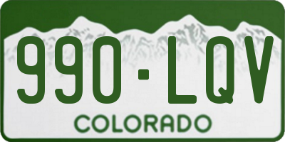 CO license plate 990LQV