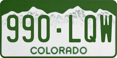 CO license plate 990LQW
