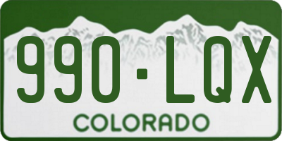 CO license plate 990LQX