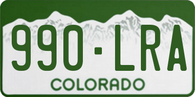 CO license plate 990LRA