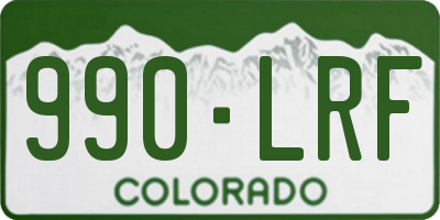CO license plate 990LRF