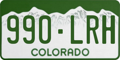 CO license plate 990LRH
