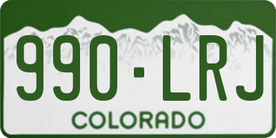 CO license plate 990LRJ