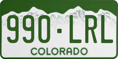 CO license plate 990LRL