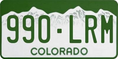 CO license plate 990LRM