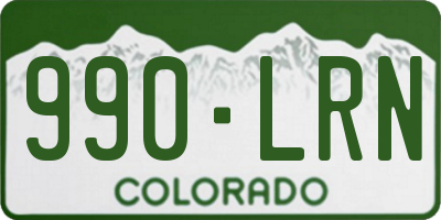 CO license plate 990LRN