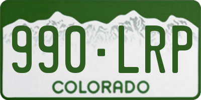 CO license plate 990LRP