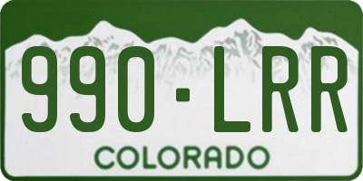 CO license plate 990LRR