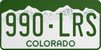CO license plate 990LRS