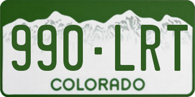 CO license plate 990LRT