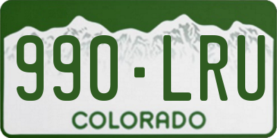 CO license plate 990LRU