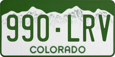 CO license plate 990LRV