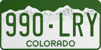 CO license plate 990LRY