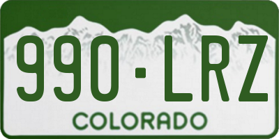 CO license plate 990LRZ