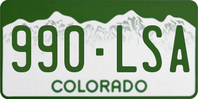 CO license plate 990LSA