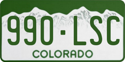 CO license plate 990LSC