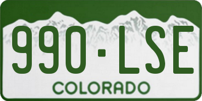 CO license plate 990LSE