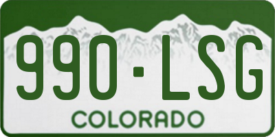 CO license plate 990LSG