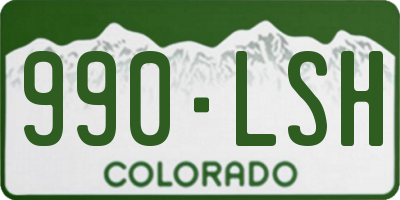 CO license plate 990LSH