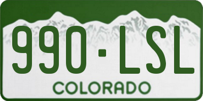 CO license plate 990LSL