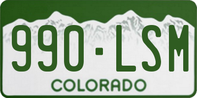 CO license plate 990LSM