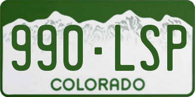 CO license plate 990LSP