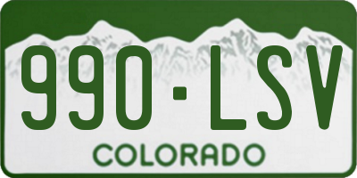 CO license plate 990LSV