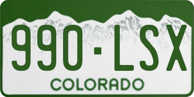 CO license plate 990LSX
