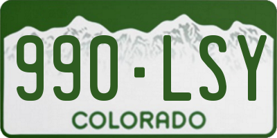 CO license plate 990LSY