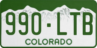 CO license plate 990LTB