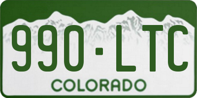 CO license plate 990LTC
