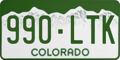CO license plate 990LTK