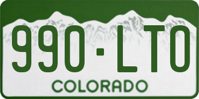CO license plate 990LTO