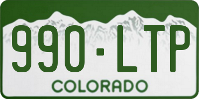 CO license plate 990LTP