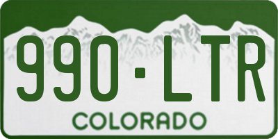 CO license plate 990LTR
