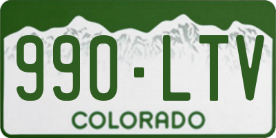 CO license plate 990LTV