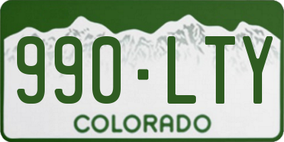 CO license plate 990LTY