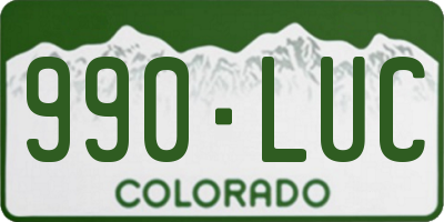 CO license plate 990LUC