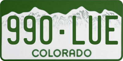 CO license plate 990LUE