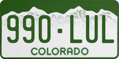 CO license plate 990LUL