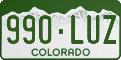 CO license plate 990LUZ
