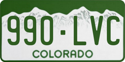 CO license plate 990LVC