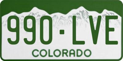 CO license plate 990LVE