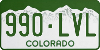 CO license plate 990LVL