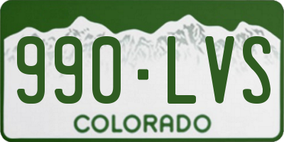 CO license plate 990LVS