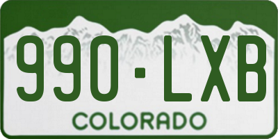CO license plate 990LXB